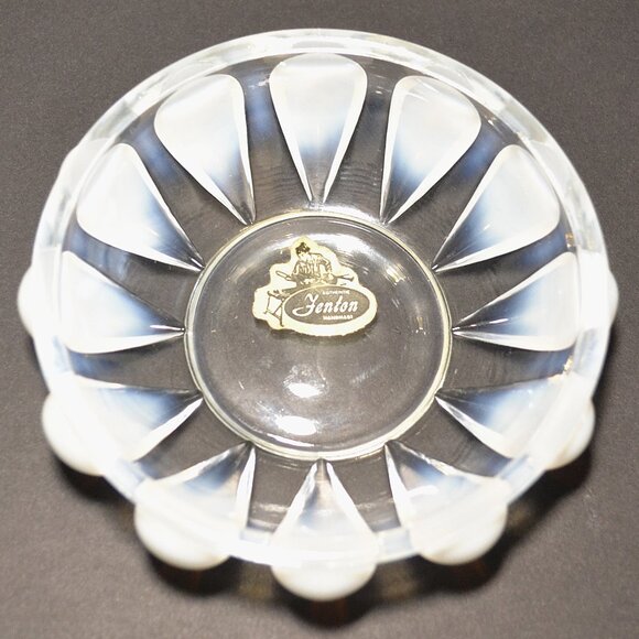 Vintage Fenton Opalescent Tear Drop Trinket/Vanity Dish With Fenton Label - Picture 3 of 6